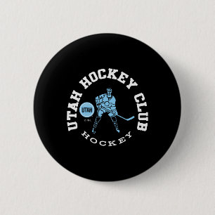 Utah Hockey Club Edge Black offiziell lizenziert Button