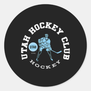 Utah Hockey Club Edge Dark Heather Offiziell Lizen Runder Aufkleber