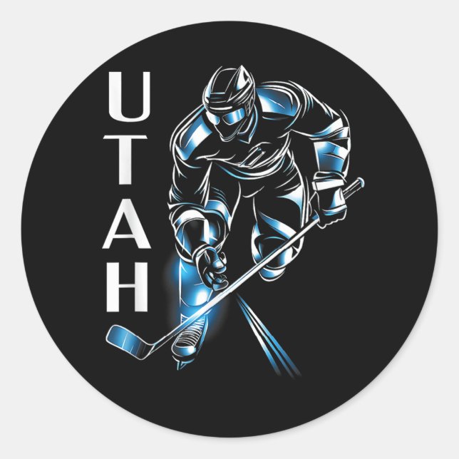 Utah Hockey Runder Aufkleber (Vorderseite)