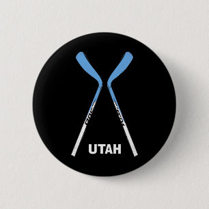 Utah Hockey Sticks Button