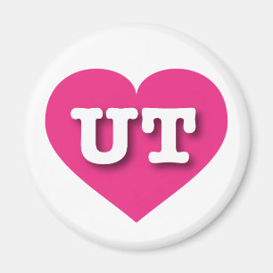 Utah Hot Pink Heart - I Liebe ABER Magnet