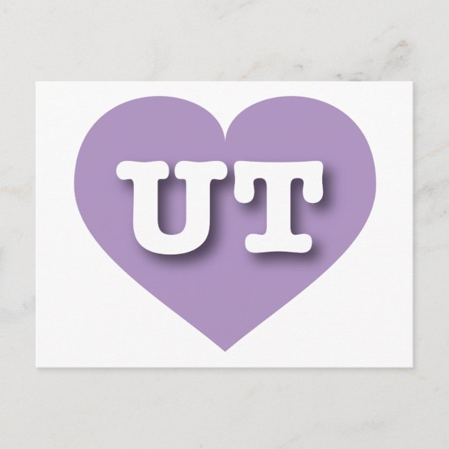 Utah Lavender Heart - I Liebe UT Postkarte (Vorderseite)