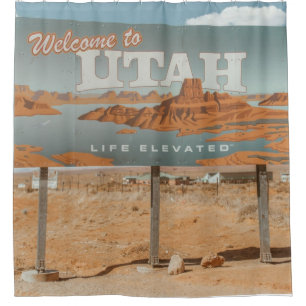 Utah Life erhöht Duschvorhang