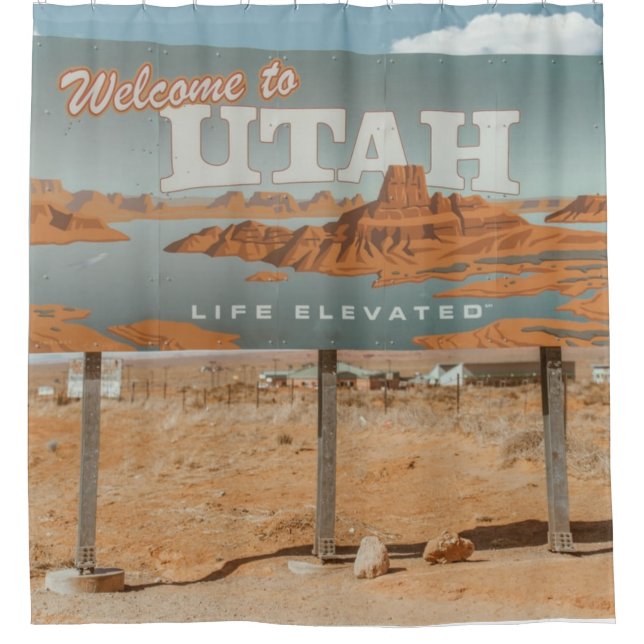 Utah Life erhöht Duschvorhang (Vorderseite)