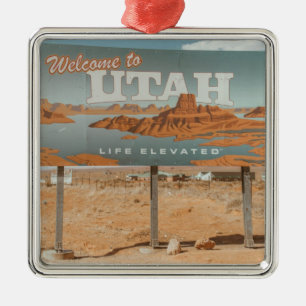 Utah Life erhöht Ornament Aus Metall