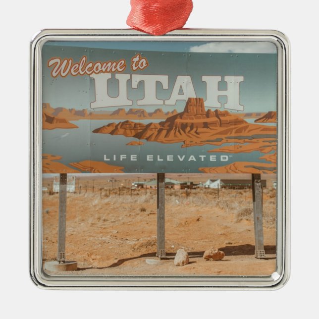 Utah Life erhöht Ornament Aus Metall (Vorne)