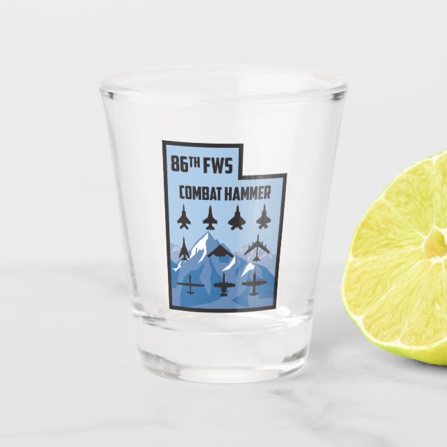 Utah MDS Patch Shotglas Schnapsglas (Vorderseite)