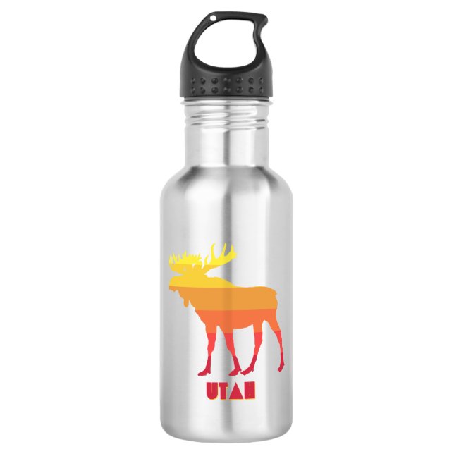 Utah Moose Edelstahlflasche (Vorderseite)
