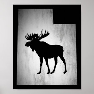 Utah Moose Hunting Poster