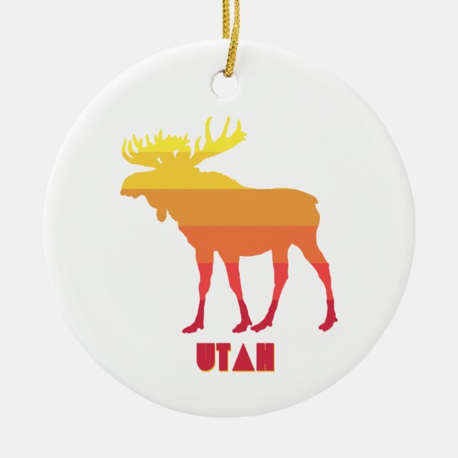 Utah Moose Keramik Ornament (Vorne)