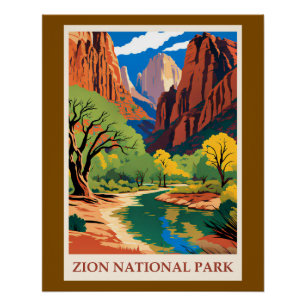 Utah - Nationalpark Zion Poster