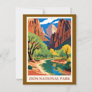 Utah - Nationalpark Zion Postkarte
