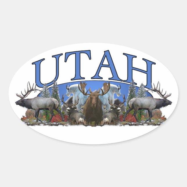 Utah Ovaler Aufkleber (Vorderseite)