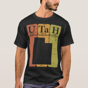 Utah Periodic Table Elements Staat von Utah Map Re T-Shirt