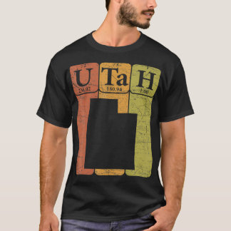 Utah Periodic Table Elements Staat von Utah Map Re T-Shirt