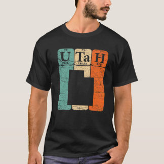 Utah Periodic Table Elements Staat von Utah Map Re T-Shirt