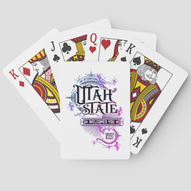Utah Playing Cards Vintag Illustration Spielkarten (Rückseite)
