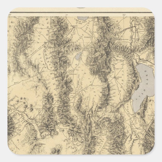 Utah Quadratischer Aufkleber (Vorderseite)