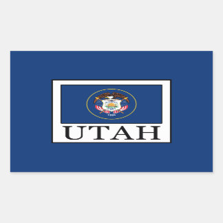 Utah Rechteckiger Aufkleber