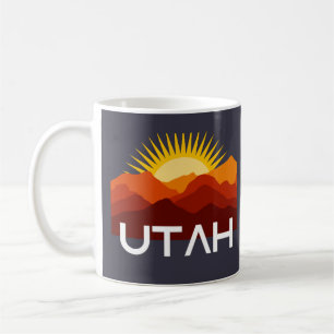 Utah Retro Vintage Wüste Sonnenuntergang Kaffeetasse