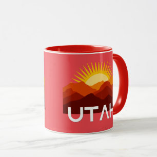 Utah Retro Vintage Wüsten-Sonnenuntergang Tasse