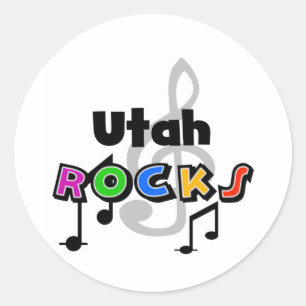 Utah Rocks Runder Aufkleber