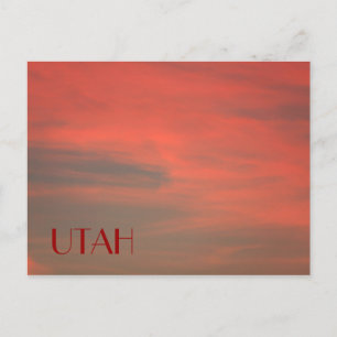 UTAH Roter Himmel Postkarte