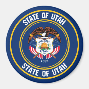 Utah Round Emblem Magnet