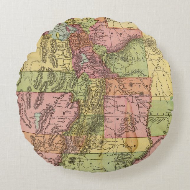 Utah Rundes Kissen (Vorderseite)