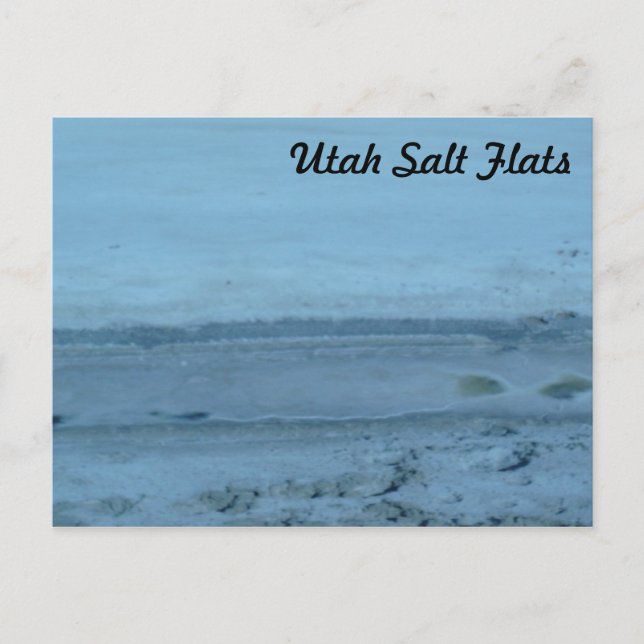Utah Salt Flats Tourist Postkarte (Vorderseite)