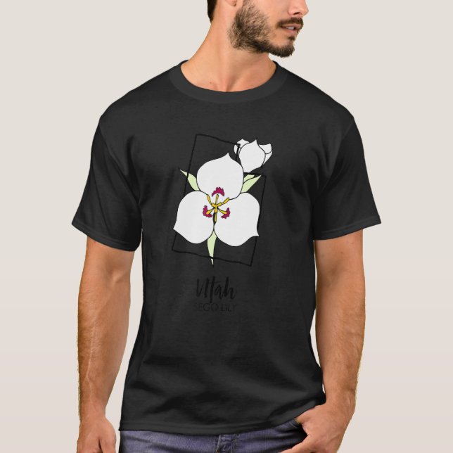 Utah Sego Lily Flower T-Shirt (Vorderseite)