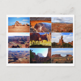 Utah Sehenswürdigkeiten Collage Postcard Postkarte