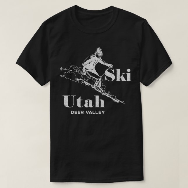 Utah Skiing Deer Valley Ski T-Shirt (Design vorne)