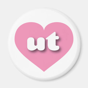 Utah Solid Pink Heart - Liebe Magnet