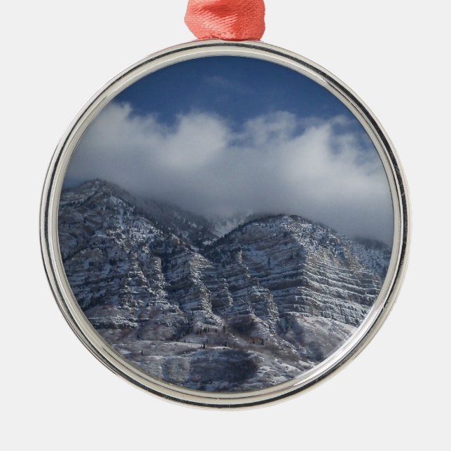 Utah Souvenir Silbernes Ornament (Vorne)