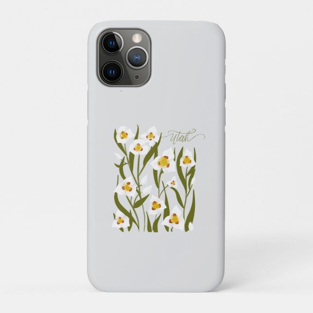 Utah Staat Blume iPhone Case (Rückseite)