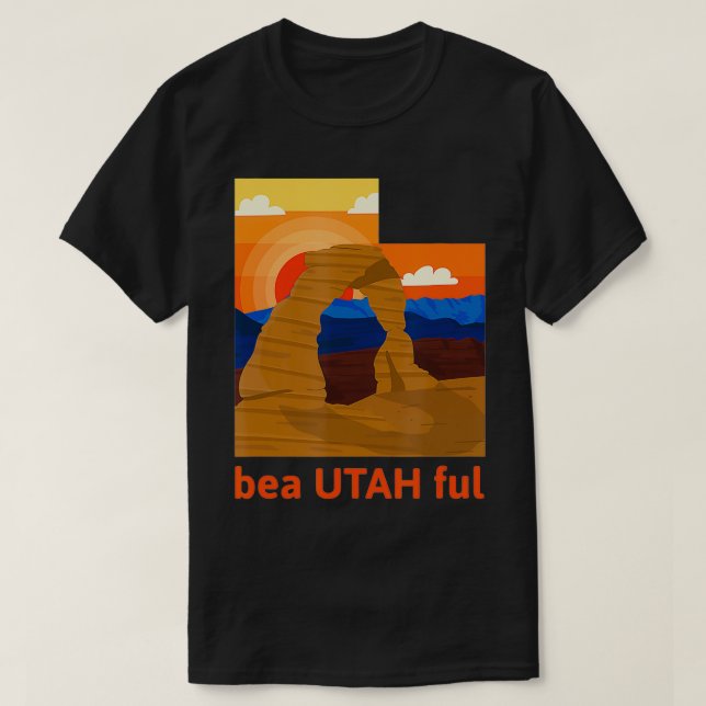 Utah Staat Fun BeaUTAHful Schönes Geschenk T-Shirt (Design vorne)