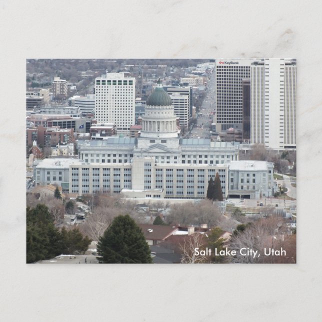 Utah Staat Hauptstadt - Salt Lake City Postkarte (Vorderseite)