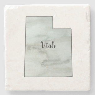 Utah Staat Illustration Painting Steinuntersetzer