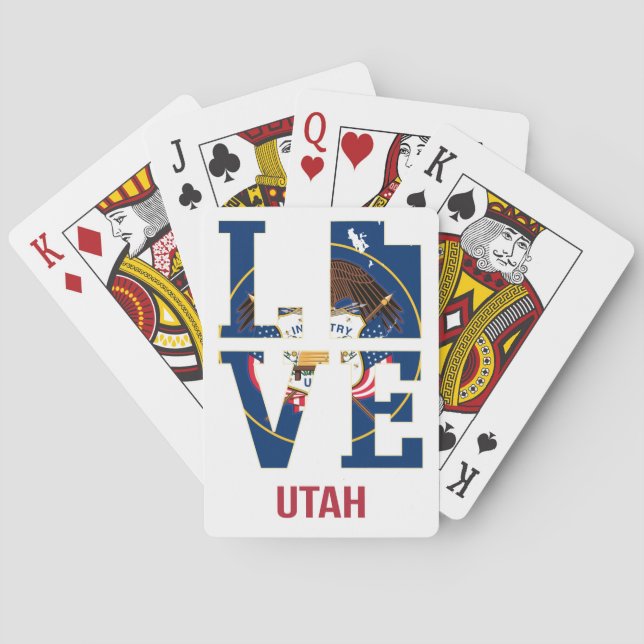 Utah Staat Liebe USA Spielkarten (Rückseite)
