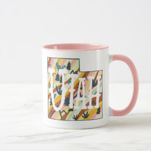 Utah Staat Map Illustration Tasse