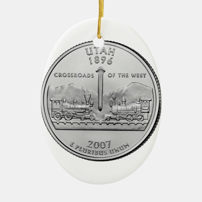 Utah Staat Quarter Keramikornament (Vorne)
