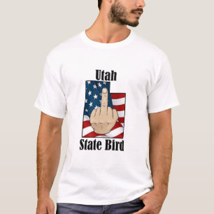 Utah Staat Vogel T - Shirt Mittelfinger