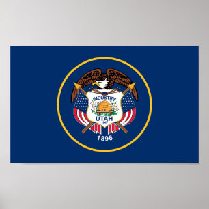 Utah Staatsflagge Poster
