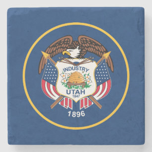 Utah Staatsflagge Steinuntersetzer