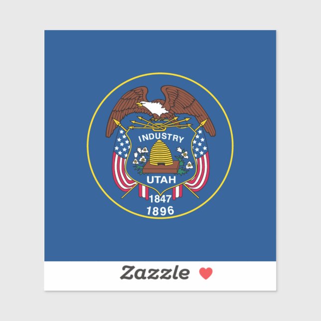 Utah State Flag Design Aufkleber (Blatt)