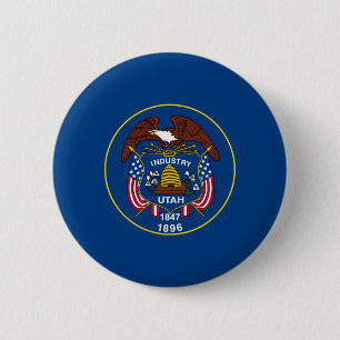 Utah State Flag Design Button