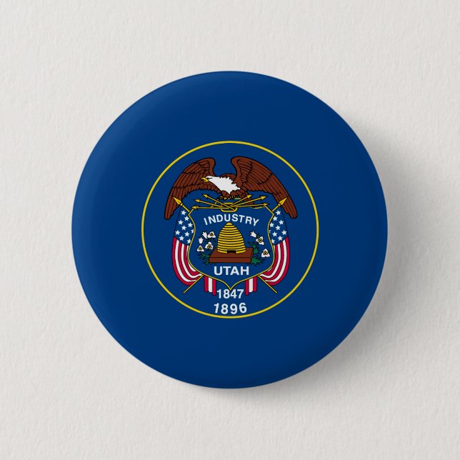 Utah State Flag Design Button (Vorderseite)