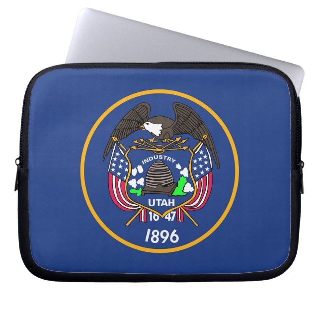 Utah State Flag Laptop Hülle Laptopschutzhülle (Vorderseite)