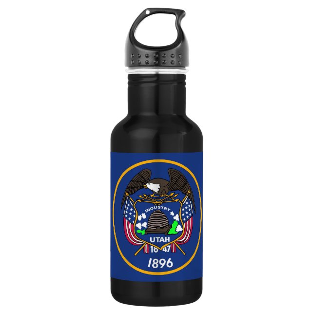 Utah State Flag Liberty Flasche Trinkflasche (Vorderseite)